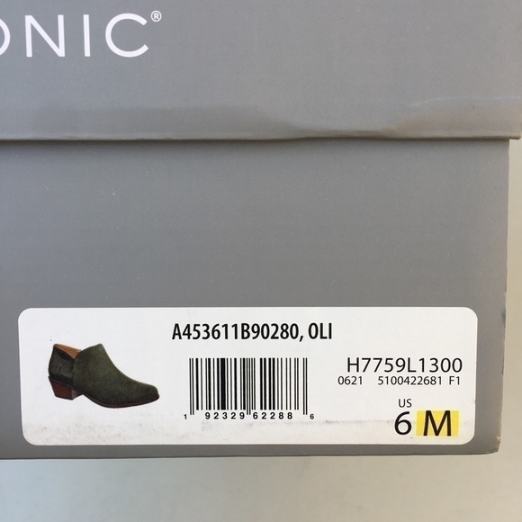 Vionic Marissa Ankle Boots Olive Green - Picture 2 of 8